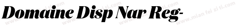 Domaine Disp Nar Reg字体转换